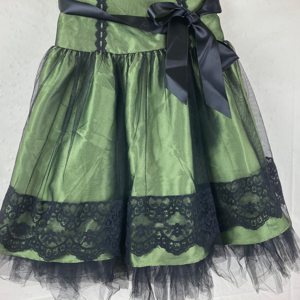 VTG Jessica McClintock Gunne Sax Dress Sz 3 Goth Mini Whimsigoth Coquette 90s - Picture 3 of 7